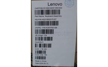 Lenovo 5CB1P50198 Tastatur inkl. Topcase ASM NORDIC H83E2 TT PST