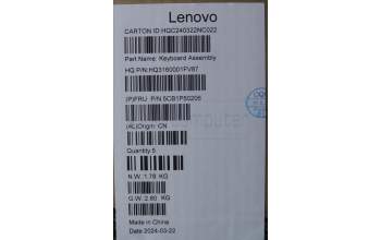 Lenovo 5CB1P50206 Tastatur inkl. Topcase ASM TUR H83E2 TT PST