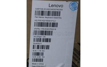 Lenovo 5CB1P50218 Tastatur inkl. Topcase ASM CZE/SLK H83E2 LG PST
