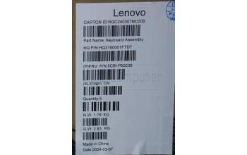 Lenovo 5CB1P50236 C-Cover with keyboard,Hungarian,Luna Grey