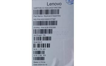 Lenovo 5CB1P50266 Tastatur inkl. Topcase ASM KOR H83E2 LG PST