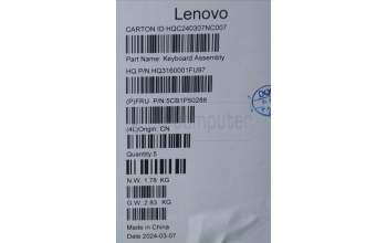 Lenovo 5CB1P50288 Tastatur inkl. Topcase ASM UK H83E2 LG PST