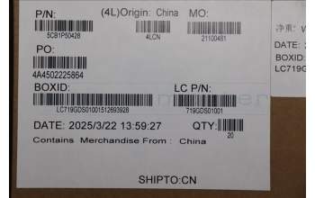 Lenovo 5CB1P50428 COVER FRU COVER MTS42_B_SHEET_IR_ASSY