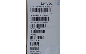 Lenovo 5CB1P53934 Tastatur inkl. TopcaseASM HBW H83E2 LG PST DIS
