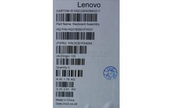 Lenovo 5CB1P54094 Tastatur inkl. TopcaseASM RUS H83E2 LG PST DIS
