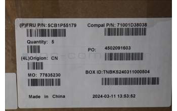 Lenovo 5CB1P55179 C-Cover with keyboard, Russian, Luna Grey, Backlight, US