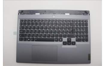 Lenovo 5CB1P55318 C-Cover with keyboard, Hungarian, Luna Grey, Backlight, UK