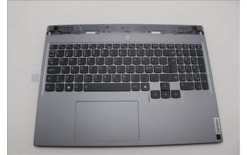Lenovo 5CB1P55567 C-Cover with keyboard, Nordic, Luna Grey, RGB Backlight, UK