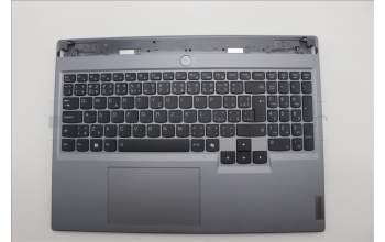 Lenovo 5CB1P55661 C-Cover with keyboard, Czech Slovakian, Luna Grey, RGB Backlight, UK