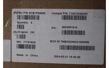 Lenovo 5CB1P55688 C-Cover with keyboard, Ukraine, Luna Grey, RGB Backlight, US