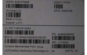 Lenovo 5CB1P70406 C-Cover with keyboard, Arabic, Black, Non-Fingerprint, US