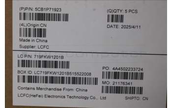 Lenovo 5CB1P71923 C-Cover with keyboard,French,Black,Fingerprint