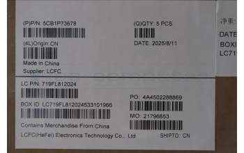 Lenovo 5CB1P73678 C-Cover with keyboard, Belgian, Black, Non-Fingerprint, UK