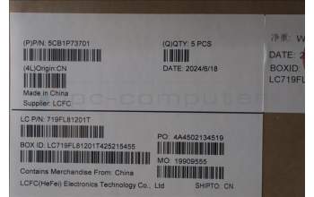 Lenovo 5CB1P73701 C-Cover with keyboard, UK English, Black, Non-Fingerprint, UK