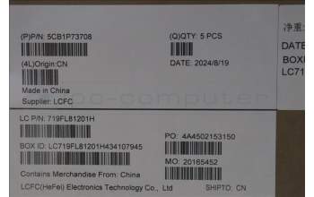 Lenovo 5CB1P73708 C-Cover with keyboard, US English Euro, Black, Fingerprint, US