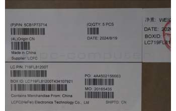 Lenovo 5CB1P73714 C-Cover with keyboard,Hungarian,Black,Fingerprint