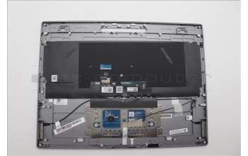 Lenovo 5CB1P73937 C-Cover with keyboard, UK English, Luna Grey, Fingerprint, UK