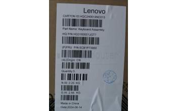 Lenovo 5CB1P73950 C-Cover with keyboard, UK English, Luna Grey, FingerPrint, UK