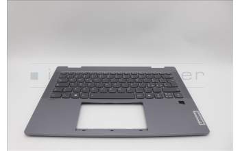Lenovo 5CB1P74328 C-Cover with keyboard,Italian,Luan Grey,FingerPrint
