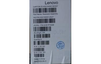Lenovo 5CB1P74328 C-Cover with keyboard, Italian, Luna Grey, FingerPrint, UK