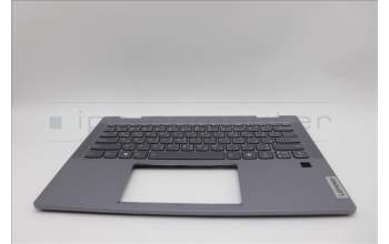 Lenovo 5CB1P74340 C-Cover with keyboard, Arabic, Luna Grey, FingerPrint, US