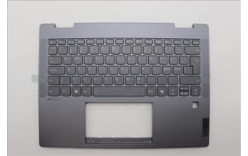 Lenovo 5CB1P74346 C-Cover with keyboard, Nordic, Luna Grey, FingerPrint, UK