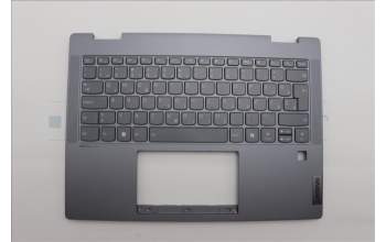 Lenovo 5CB1P74349 C-Cover with keyboard, Slovenian, Luna Grey, FingerPrint, UK