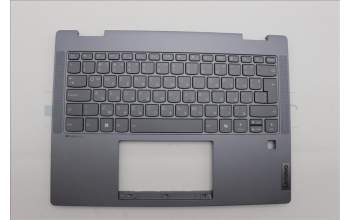 Lenovo 5CB1P74353 C-Cover with keyboard, Bulgarian, Luna Grey, FingerPrint, UK