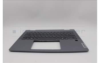 Lenovo 5CB1P74355 C-Cover with keyboard, Ukraine, Luna Grey, FingerPrint