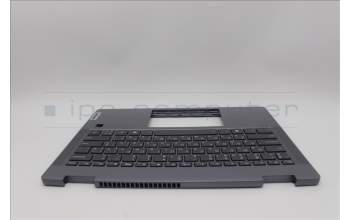 Lenovo 5CB1P74355 C-Cover with keyboard, Ukraine, Luna Grey, FingerPrint, US