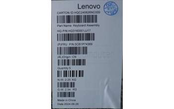 Lenovo 5CB1P74369 Tastatur inkl. Topcase ASM_FRA H 83KX FP CB