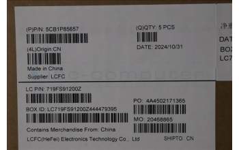 Lenovo 5CB1P85657 C-Cover with keyboard, Belgian, TouchPad, UK