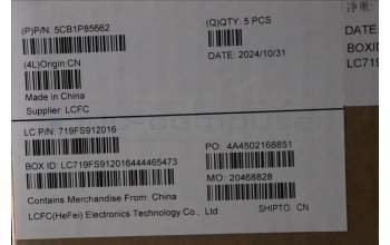 Lenovo 5CB1P85662 C-Cover with keyboard, US English Euro, TouchPad, US