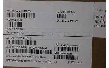 Lenovo 5CB1P85669 C-Cover with keyboard, Hungarian, TouchPad, UK