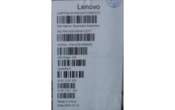 Lenovo 5CB1P85693 C-Cover with keyboard, Arabic, Luna Grey, FingerPrint, US