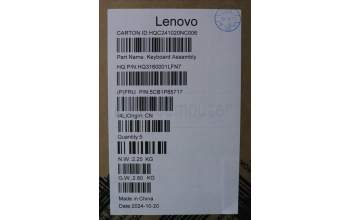 Lenovo 5CB1P85717 C-Cover with keyboard, Switzerland, Luna Grey, FingerPrint, UK