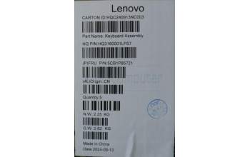 Lenovo 5CB1P85721 C-Cover with keyboard, UK English, Luna Grey, FingerPrint, UK