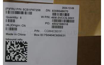 Lenovo 5CB1P87258 C-Cover with keyboard, Arabic, Cloud Grey, Backlight, US