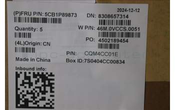 Lenovo 5CB1P89873 C-Cover with keyboard, Portuguese, Polar Blue, Backlight, UK