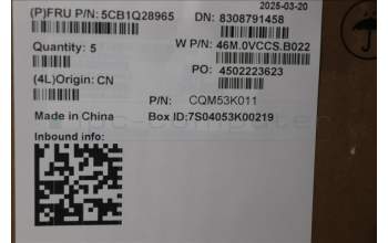 Lenovo 5CB1Q28965 C-Cover with keyboard, Russian, Cloud Grey, Backlight, US