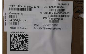 Lenovo 5CB1Q32375 C-Cover with keyboard, Switzerland, Cloud Grey, Backlight, UK