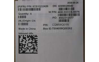 Lenovo 5CB1Q32426 C-Cover with keyboard, Italian, Storm Grey, Backlight, UK