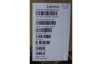 Lenovo 5CB1Q43252 C-Cover with keyboard, Czech Slovakian, Luna Grey, Fingerprint, UK