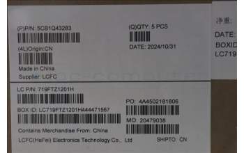 Lenovo 5CB1Q43283 C-Cover with keyboard, Slovenian, Luna Grey, Backlight, UK