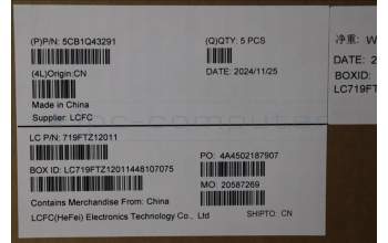 Lenovo 5CB1Q43291 C-Cover with keyboard, UK English, Luna Grey, Non-Backlight, UK