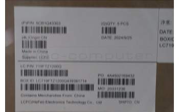 Lenovo 5CB1Q43303 C-Cover with keyboard, German, Luna Grey, Non-Backlight, UK