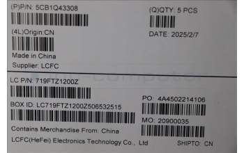 Lenovo 5CB1Q43308 C-Cover with keyboard, Hungarian, Luna Grey, Non-Backlight, UK