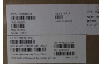 Lenovo 5CB1Q43314 C-Cover with keyboard, US English Euro, Luna Grey, Non-Backlight, US