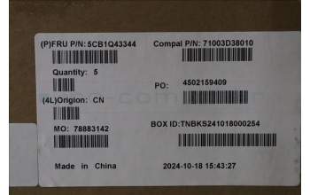 Lenovo 5CB1Q43344 C-Cover with AI keyboard, French, Cloud Grey, Backlight, Fingerprint, US