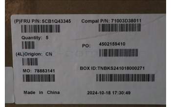 Lenovo 5CB1Q43345 Tastatur inkl. Topcase GER C83HL FP CG BLAI AL